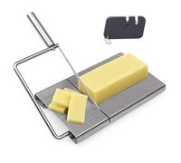BeauFairy Affettatrice Formaggi, Taglierina Burro, Multiuso Acciaio Inox Taglierina per Alimenti, Scala Accurata per Tagliare Formaggi, Burro e Salsicce, Erbe Aromatiche, Con un Mini Temperamatite