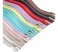 Beaulegan Cerniere in metallo, 10 pezzi, #3, dorate, 30 cm, colori assortiti