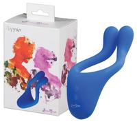 BeauMents Doppio - Vibratore di coppia ricaricabile con 3 motori (blu)
