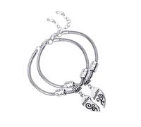 Beaupretty 1 Paio Braccialetto Del Cuore Madre Arredamento Doni Donna Braccialetto Delle Madri Catena Inossidabile Polso Ciondolo Per La Festa Della Mamma Argento Materiale in Lega