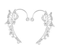 Beaupretty 1 Paio Clip con Cuff Piercing per Accessorio e Confortevole con Zirconi Brillanti