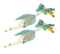 Beaupretty 1 Paio Fermaglio Per a Farfalla in Tulle Accessori Per Fermagli a Banana Per Spessi Clip Arricciacapelli Spillo Molletta Per a Banana Tessuto Green