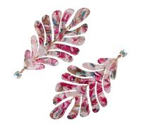Beaupretty 1 Paio orecchini a foglia Orecchini di moda Orecchini eleganti borchie decorative Stalloni per orecchie creativi orecchini femminili di moda Orecchini chic Acrilico Colorato