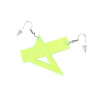 Beaupretty 1 Paio Orecchini da sovrano triangolo orecchini righello orecchini donna orecchino da donna orecchino pendente righello Giallo