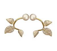 Beaupretty 1 Paio Orecchini in Zircone Orecchini Per Ragazze Adolescenti Decori Per Le Orecchie Bei Orecchini Per Le Donne Orecchini Da Festa Per Donna Orecchini a Foglie Metallo D'oro