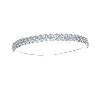 Beaupretty 1 Pc Fascia in Zircone Nappa Cerchio Decorativo Per La Testa Cerchio Della Testa Del Temperamento Fascia Per Con Strass Luccicanti Gruppo Musicale Catena Silver Lega