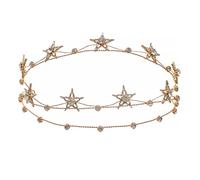 Beaupretty 1 Pc Fascia per Bride Headband Carino Diademi fasce per solido barrette hair pin hair jewelry hair charms copricapo di strass fascia a stella Lega di zinco Golden