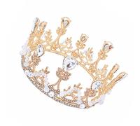 Beaupretty 1 Pc per BAMBINA CANDA corone per adulti compleanno delle ragazze diademi per tiara di cristallo per copricapo della delle ragazze lega Golden