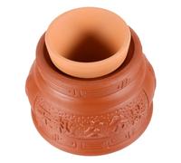 Beaupretty 1 Pezzo Vaso Di Moxibustione Massaggio Adulti Profondo Se Stesso Ceramica Immagine Muscolo Rosso Pentola Massaggiatore Per Moxibustione La Moxibustione Può Argilla Viola Marrone