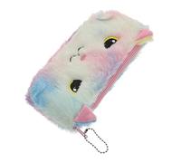 Beaupretty 1 Pz astuccio in peluche Custodia a matita con cerniera Casi a matita per ragazze astuccio in materiale di alta qualità Fare custodia portatile sacchetto di monete Giallo