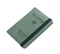 Beaupretty 1 Pz Borsa identificativa multifunzionale furto Astuccio borse tote da donna sottile portafogli organizzatore di carte di credito cartella documenti di viaggio Green
