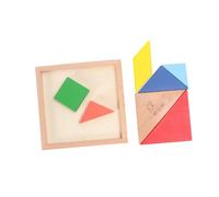 Beaupretty 1 scatola Educativo Legno Tangram per Puzzle Geometrico Sviluppo Osservazione e Della Sicuro Legno per per Compleanni e