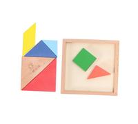 Beaupretty 1 scatola Educativo Legno Tangram Puzzle per Combinazioni Diverse Sicuro e Non Tossico per Sviluppare Osservazione e