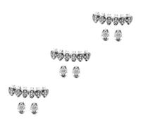 Beaupretty 1 Set Brettura d'oro a Diamanti Orale per Adornare Breple da Uomo da Uomo Griglia dei Kit di Tutori Decorazione dei Rame Argento