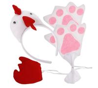 Beaupretty 1 Set Copricapo Da Animale Costume Da Pollo Vestito Da Pollo Fascia Da Pollo Fascia Da Pollo Per Costume Da Animale Adulto Vestito Da Pollo Per Animale Pulcino Per Tessuto Cosplay