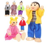 Beaupretty 1 set Mini Figure Legno Della Educativo Ruolo Immaginativo per Attività Creative e Sviluppo delle Competenze Sociali