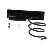 Beaupretty 1 Set porta asciugacapelli supporto da parete asciugacapelli arricciacapelli barrette forcine supporto per asciugacapelli ripiano per arricciacapelli Lega di alluminio Black