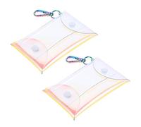 Beaupretty 1 Set Portamonete Mini Trasparente Portaoggetti Per Monete Chiavi E Auricolari Per Piccole Design E Resistente 2 Pezzi