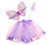 Beaupretty 1 Set Waffle Fata Con Gonna Halloween Di Fata Principessa Di Fata Per Cosplay Bacchetta Ala Artigianato Con La Bacchetta Delle Fate Viola Stoffa