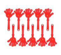 Beaupretty 10 Clap Hands Clapper in Abs Rosso Leggeri e Interattivi per Eventi Scolastici e Celebrazioni Feste