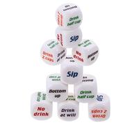 Beaupretty 10 Dadi per Giochi Alcolici da Bar e Club Dadi Creativi da Bere per Feste Design Portatile e Resistente per Intrattenimento Ktv e Addio al Celibato