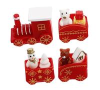 Beaupretty 10 Mini Trenino Natalizio Decorazioni Natalizie da Tavolo Accessori Versatili per Mini Festivi Dettagliato e Riutilizzabile