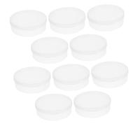 Beaupretty 10 Pezzi Contenitore Trasparente per Puff Trucco Rotondo Organizer Portatile per Spugne Cosmetiche Gioielli Dolcetti Custodia Chiara per Viaggi e Uso Quotidiano