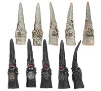 Beaupretty 10 Pezzi Di Unghie Da Strega Di Halloween Artigli Dita Finte Per Halloween Accessori Per Mascherate Design A Ragno