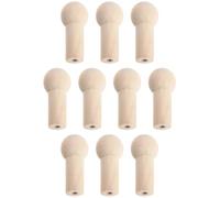 Beaupretty 10 Pezzi Ganci in Legno Beige con Dado a Vite, 51x23x15 Mm