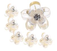 Beaupretty 10 Pezzi Presa piccola accessori per con strass mini fermagli per artigli a fiore barrette hair clip mini fermaglio per clip ad artiglio per folti plastica