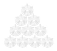 Beaupretty 10 Pezzi Supporto Nail Art Trasparente Riutilizzabile Base Plastica per Unghie Finte Forma di Loto Stand Manicure per Allenamento Professionale e Domestico