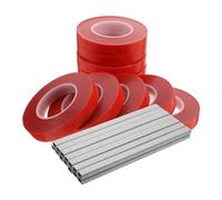 Beaupretty 10 Rotoli Nastro Legatrice per Piante con Graffette, PVC Rosso | Rotolo Elastico, Uso in Orto e Azienda Agricola, Operazione Rapida e Pratica, Design Multifunzione