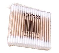 Beaupretty 100 Pezzi Cotton Swabs Legno Doppia Punta per Igienico su Confortevole per Rimozione Cerume e