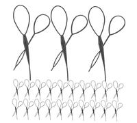 Beaupretty 100 Pezzi strumento per lo styling del cappio della coda strumento per capelli per creare coda di cavallo Black