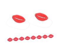 Beaupretty 10pezzi Decorazioni per Labbra da Salsiccia per Feste Grandi Labbra Rosse Finte Accessori per Cosplay per Decorazioni di Forniture per Feste di Halloween