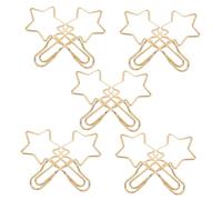 Beaupretty 10pezzi Organizer Per Ufficio Scolastico in Metallo Portapenne e Segnalibro Fermagli Stella Per Quaderni Agende e Diari Articoli Cancelleria