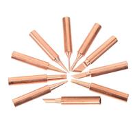 Beaupretty 10pezzi Punta per Saldatura in Rame Rettificata di Precisione Punte per Saldatore in Diverse Forme e Dimensioni per Altoparlanti, Accessori per Saldatura