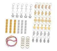 Beaupretty 110pezzi Pz Fermagli Per Dreadlocks in Metallo Anelli Per Trecce Design Traforato e Pendente Accessori Per Capelli Chic e Leggeri