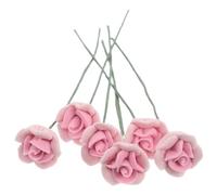 Beaupretty 12, Accenti Floreali per Casa delle Bambole, Decorazioni Vegetali per Giardino e Camera da Letto, Fiori Artificiali a Stelo Corto per Scene Romantiche e Paesaggi in Miniatura