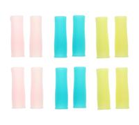 Beaupretty 12 pezzi Copri Manico in Silicone per Forbicine Cuticole e Pinzette Protezione Antiscivolo e Resistente per Unghie Manicura Compatto e Facile Usare