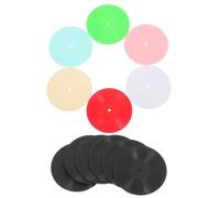 Beaupretty 12 Pezzi Miniature Dischi Neri e Colorati per Decorazioni Casa delle Bambole Modelli Realistici di Dischi Musicali in Miniatura