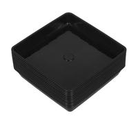 Beaupretty 12 Pezzi Sottovaso Quadrato per Vasi Piante in Plastica Nero | Previene Fuoriuscite di Acqua e Terra, Mantiene Pulito Pavimento, Base Robusta che Non Si Deforma
