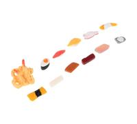 Beaupretty 12pezzi Mini Modelli Cibo Giapponese Casa Delle Bambole Sushi Display Cibo Miniatura in Miniatura Realistica