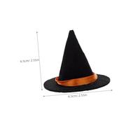Beaupretty 16 Mini Cappelli Strega Nero per Halloween Tappi Vino Compatibili Decorazioni Party Versatili e Accessori Diy