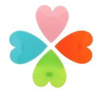 Beaupretty 16pezzi Heart Shaped Facial Cleansing Brush Strumenti Per La Della e Esfoliazione Design Ergonomico Colori Arancione Trasparente
