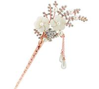 Beaupretty 1pezzi Bastoncino per Capelli in Lega Retro Perle e Forma di Fiore Bacchetta per Capelli Elegante per Donne e Ragazze Accessorio