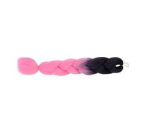 Beaupretty 1pezzi Parrucca Dreadlock Finta Colore Sfumato Alta Temperatura Acconciatura Fashion Nero e Rosa Profondo Perfetta Per Occasioni Speciali e Servizi Fotografici