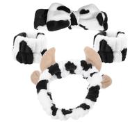 Beaupretty 1set Fasce Per Viso e Polsi Da Donna Di Fasce Per Lavaggio Viso Stile Maculato Accessori Per Spa e Make-up Design Chic e Confortevole Per La Bellezza Quotidiana