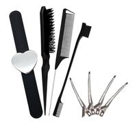 Beaupretty 1set Pettini Per Acconciature Pettine Districante Doppio Lato e Pettine Coda Di Ratto Per Uso Domestico Include Braccialetto Per Polso e Clip Inossidabile Per Districati e Styling