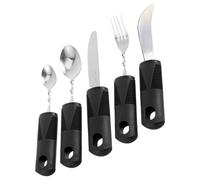 Beaupretty 1set Utensili Adattivi Antitremore Per Anziani Inossidabile e Design e Portatile Aiuto Per La Riabilitazione e La Nutrizione Degli Anziani Per Persone Con Disabilità